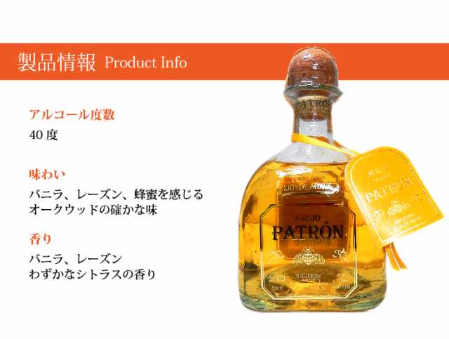 パトロン アネホ 750ml テキーラ 40度 並行輸入品 箱付 送料無料