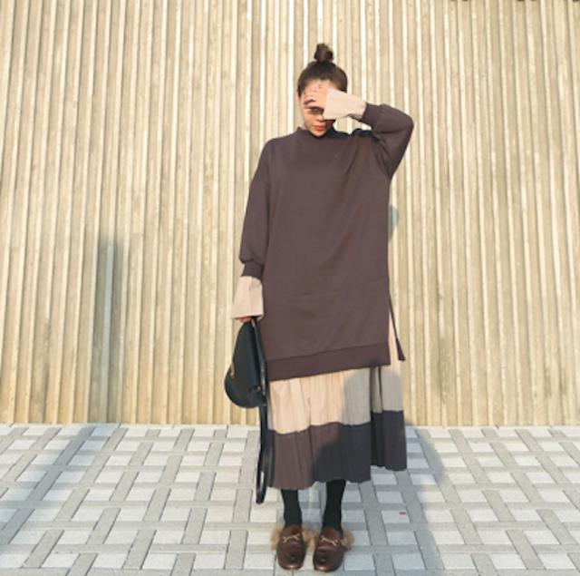 プリーツ スウェット ワンピース レディース 大きいサイズ カットソー ロング 異素材 マタニティ ゆったりの通販はau Pay マーケット Love Ride おしゃれセレクトショップ