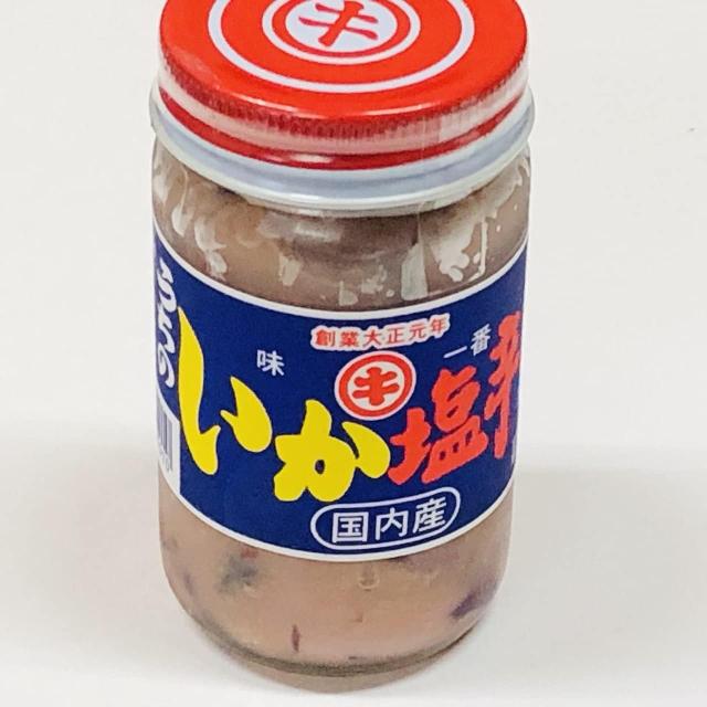 内野海産 ごはんがすすむ お茶漬けにもどうぞ 本格木樽仕込み辛口いかの塩辛130g瓶入り×9本