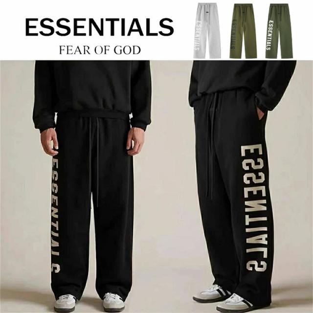 ESSENTIALS エッセンシャルズ パンツ フロントロゴ スウェットパンツ 長ズボン パンツ 大きいサイズ 無地 おしゃれ カジュアル かっこいい 秋冬服 男女兼用 [並行輸入品]