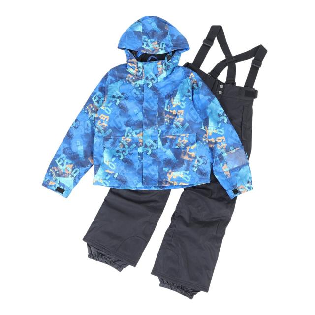 GS-9(GS-9)ジュニア スキーウェア スーツ 上下セット タイポグラフィスーツ 321NN2HHM0041 BLU ブル…