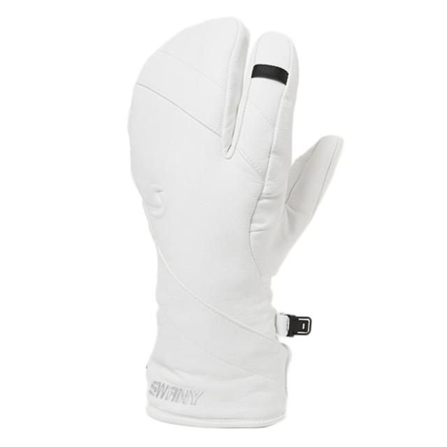 スワニー(SWANY GLOVES)ウインターグローブ 三指 ミトングローブ アラスカ 3フィンガー SX-205-WH(Me…