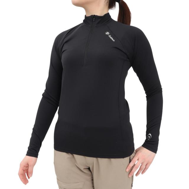 シースリーフィット(C3fit)アドバンスウォーム ジップアップロングスリーブ 長袖 GCW00310 BK ブラック(Lad…