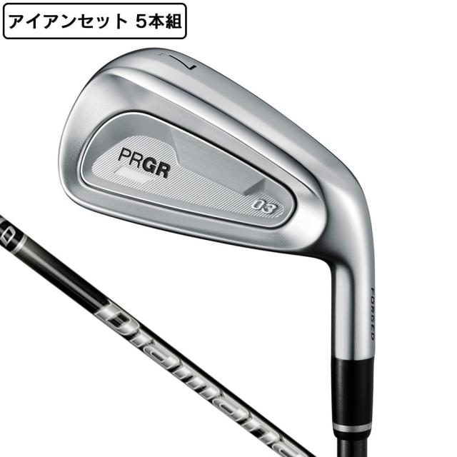 プロギア(PRGR)03 アイアンセット 5本(7I〜9I、PW、AW)Diamana M FOR PRGR(Men’s)