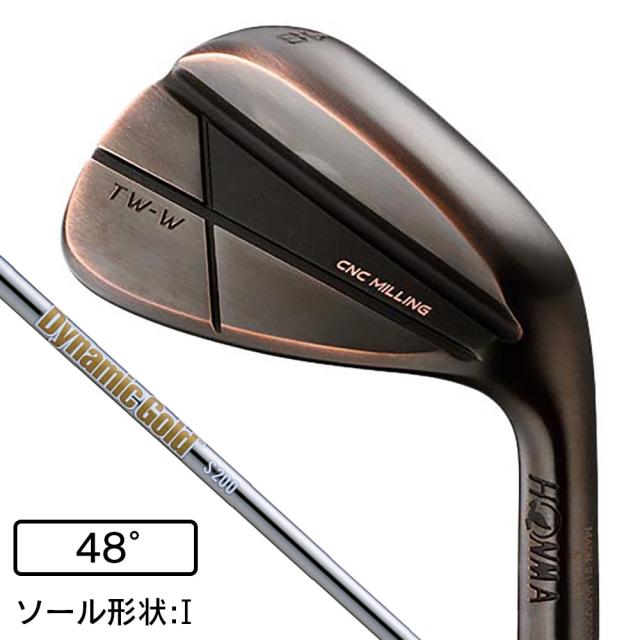 本間ゴルフ(HONMA)ツアーワールド TW-W カッパーメッキ ウェッジ(4808I、ロフト48度)Dynamic Gold…