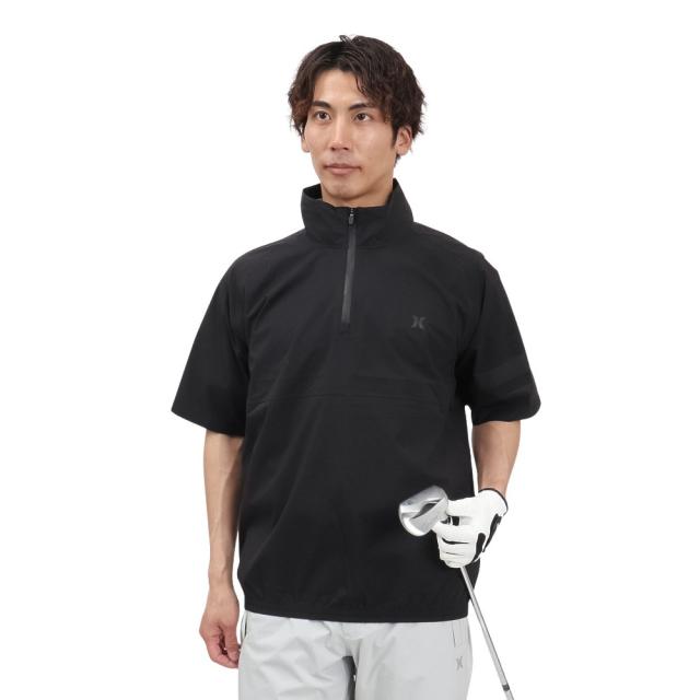 ハーレー(HURLEY)ゴルフウェア アウター 撥水 防風 ファントム レイン 半袖 プルオーバー MGRN251099-BL…
