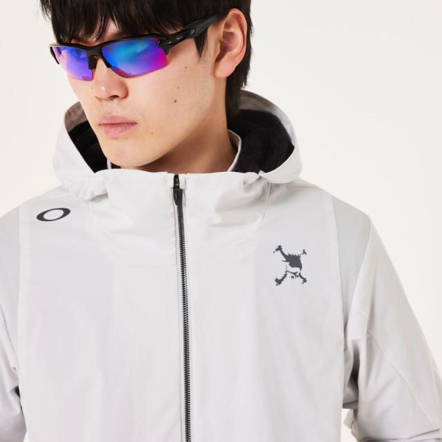OAKLEY スカル フルジップ ウインドジャケット 袖着脱 撥水 軽量 L
