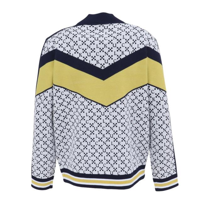 クランク(CLUNK)ゴルフウェア アウター 保温 ジャガードニットジャケット CL5STY50 WHT(Men’s)_2