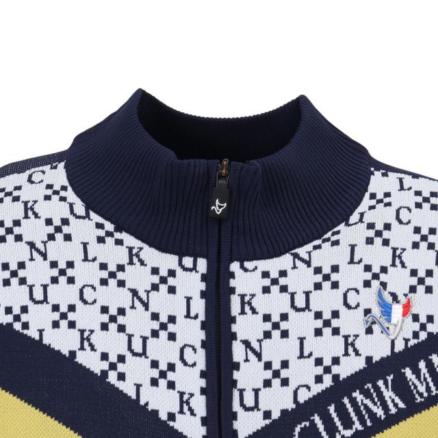 クランク(CLUNK)ゴルフウェア アウター 保温 ジャガードニットジャケット CL5STY50 WHT(Men’s)_4