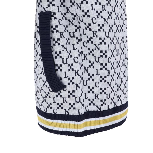 クランク(CLUNK)ゴルフウェア アウター 保温 ジャガードニットジャケット CL5STY50 WHT(Men’s)_6