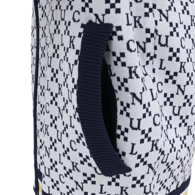 クランク(CLUNK)ゴルフウェア アウター 保温 ジャガードニットジャケット CL5STY50 WHT(Men’s)_7