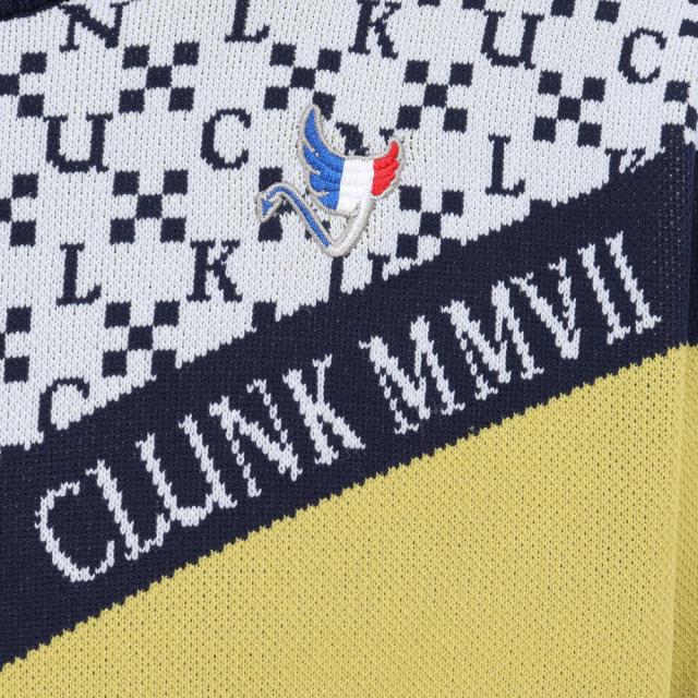 クランク(CLUNK)ゴルフウェア アウター 保温 ジャガードニットジャケット CL5STY50 WHT(Men’s)_9