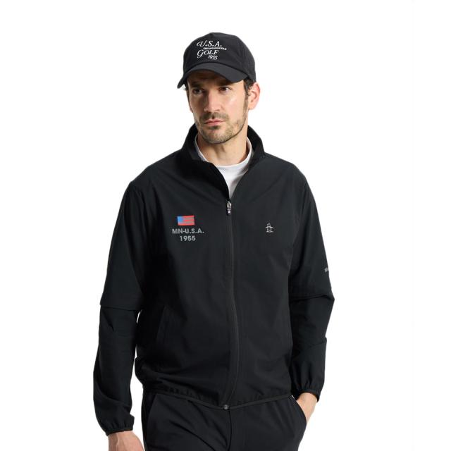 マンシングウエア(MUNSINGWEAR)ゴルフウェア はっ水ストレッチディタッチャブルブルゾン MG6SJK33M BK00…