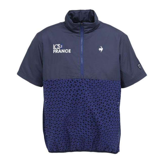 ルコックスポルティフ(lecoqsportif)ゴルフウェア アウター 蓄熱保温 防風 中綿入り 半袖ブルゾン LG5FWBC…
