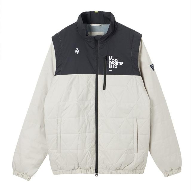 【ポイント5％！4/23 21:00〜22:59限定】ルコックスポルティフ(lecoqsportif)ゴルフウェア アウター 蓄熱保温 防風 ヒートナビ 中綿2WAYブルゾン LG…