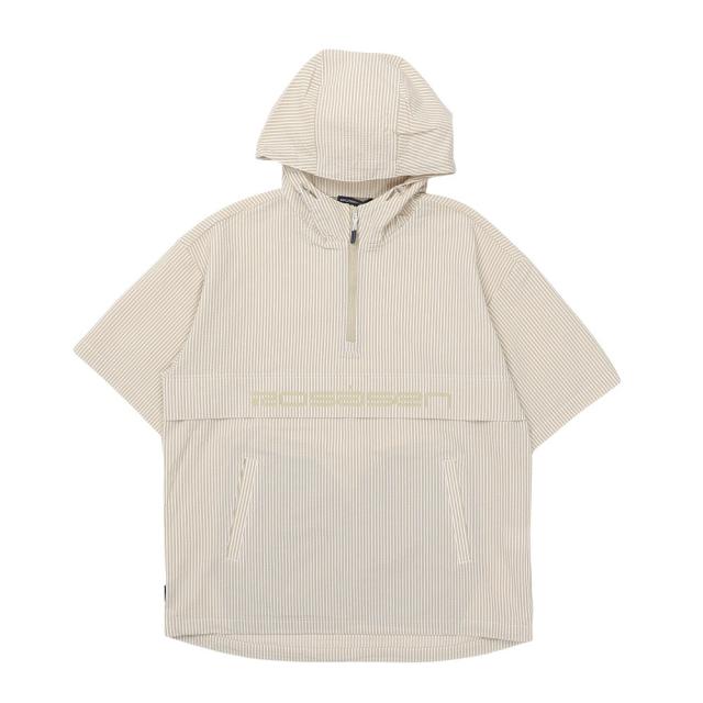 ROSASEN(ROSASEN)ゴルフウェア アウター 吸水速乾 エコサッカーストライプ半袖プルオーバー 044-31341-…