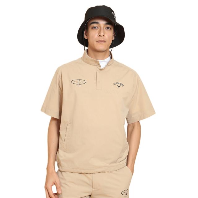 キャロウェイ(CALLAWAY)ゴルフウェア アウター 8WAYストレッチ 半袖 プルオーバーブルゾン C25116100-1…