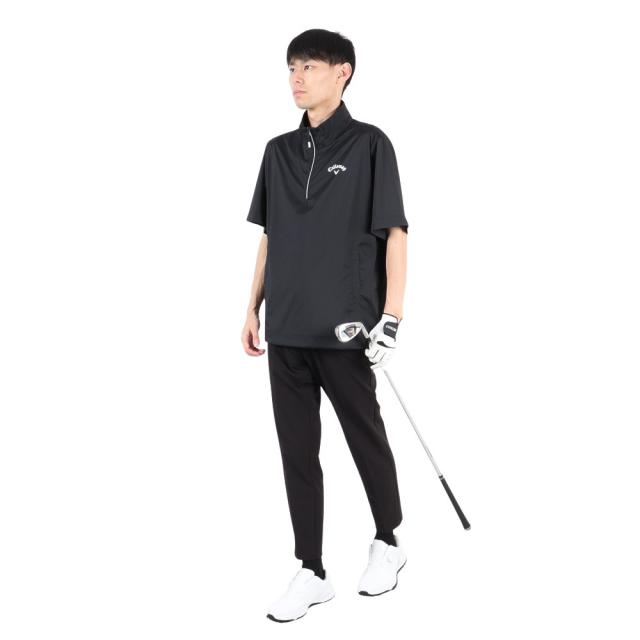 キャロウェイ(CALLAWAY)ゴルフウェア 半袖 ストレッチ ミニリップ ハーフジップブルゾン C25216100-1010…_9
