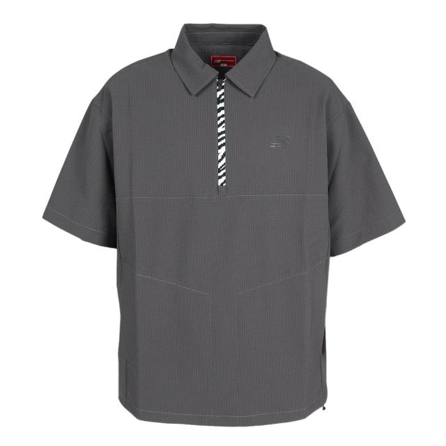 ニューバランス(new balance)ゴルフウェア 半袖 ハーフジップ シャツアウター 012-6121001-024(Me…