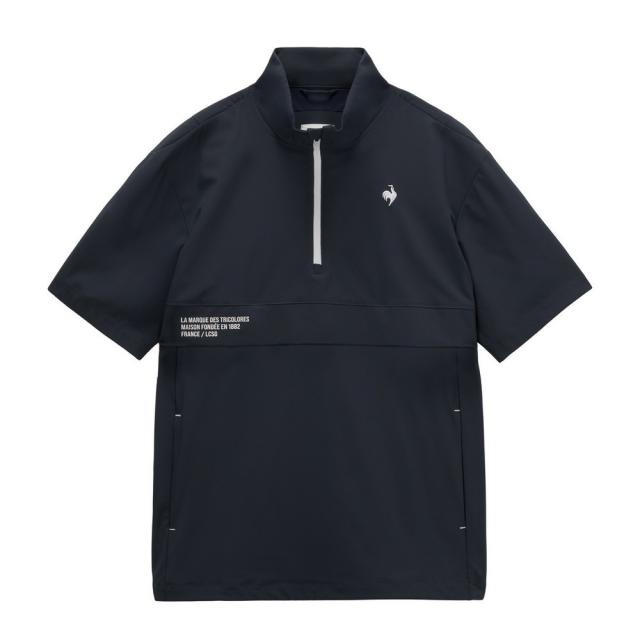 【ポイント5％！4/23 21:00〜22:59限定】ルコックスポルティフ(lecoqsportif)ゴルフウェア 花粉付着軽減 ハーフジップ 半袖アウター LG6SWB80M N…