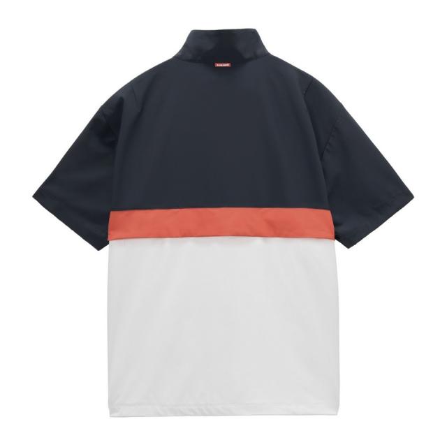 【ポイント5％！5/3 21:00〜22:59限定】ルコックスポルティフ(lecoqsportif)ゴルフウェア 花粉付着軽減 ハーフジップ 半袖アウター LG6SWB80M W…_1