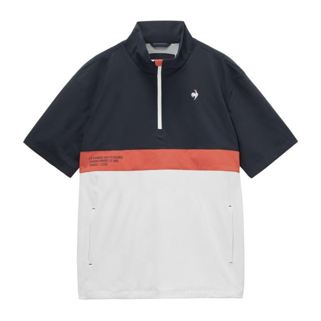 【ポイント5％！5/3 21:00〜22:59限定】ルコックスポルティフ(lecoqsportif)ゴルフウェア 花粉付着軽減 ハーフジップ 半袖アウター LG6SWB80M W…