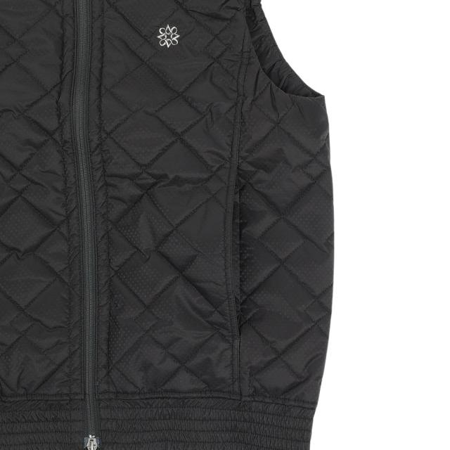 新品　セントアンドリュース　M 中綿　ベスト　保温　防風　黒　ブラック セントアンドリュース(ST.ANDREWS)ゴルフウェア アウター 防風 ドット