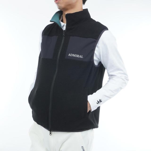 アドミラル ゴルフ(Admiral GOLF)ゴルフウェア リバーシブル ボアベスト ADMA578-BLK(Men’s)_2