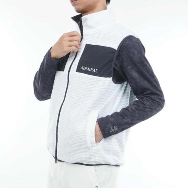 アドミラル ゴルフ(Admiral GOLF)ゴルフウェア リバーシブル ボアベスト ADMA578-WHT(Men’s)_2