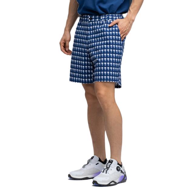 プーマ(PUMA)ゴルフウェア チェック柄 FOG グラフィック ショートパンツ 637971-01(Men’s)