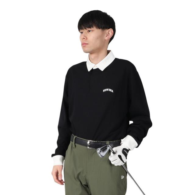 ニューエラ(NEW ERA)ゴルフウェア 長袖 ラグビーシャツ ヘビーウェイト ソリッド 14326403(Men’s、Lad…