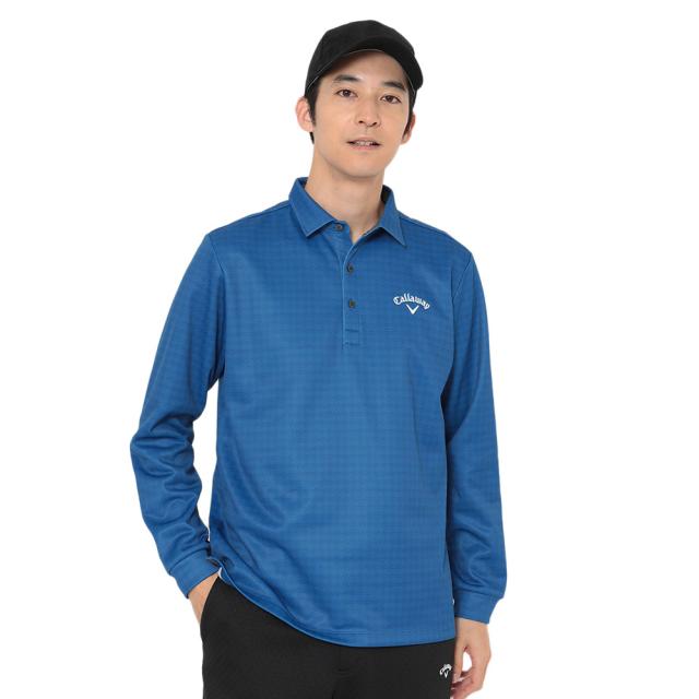 キャロウェイ(CALLAWAY)ゴルフウェア 裏起毛千鳥プリント長袖シャツ C25233115-1111(Men’s)