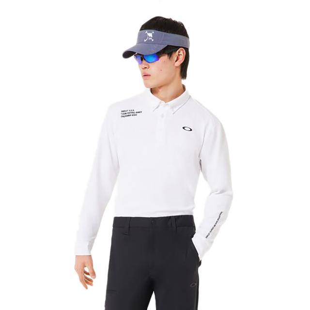 オークリー(OAKLEY)ゴルフウェア OMBLE ジャガード 長袖シャツ FOA408242-100(Men’s)