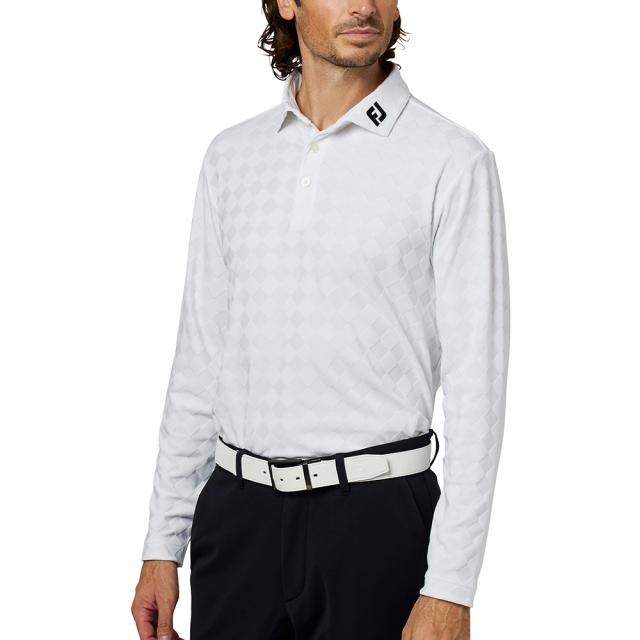 フットジョイ(FOOT JOY)ゴルフウェア アーガイルジャカード 長袖ポロシャツ FJ-F25-S07 38541(Men’…