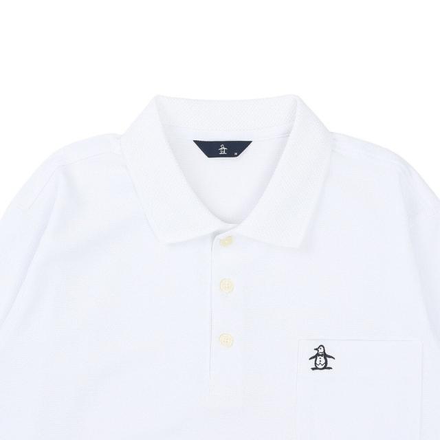 マンシング(MUNSING)ゴルフウェア 吸汗速乾 サイドメッシュ長袖ポロシャツ MG6SLS38M WH00(Men’s)_4