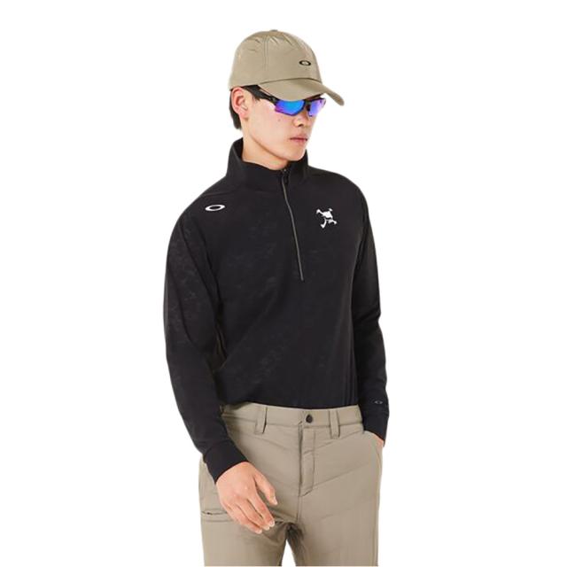 オークリー(OAKLEY)ゴルフウェア 吸汗速乾 SKULL EMBOSSED 起毛 長袖モックシャツ FOA408241-0…
