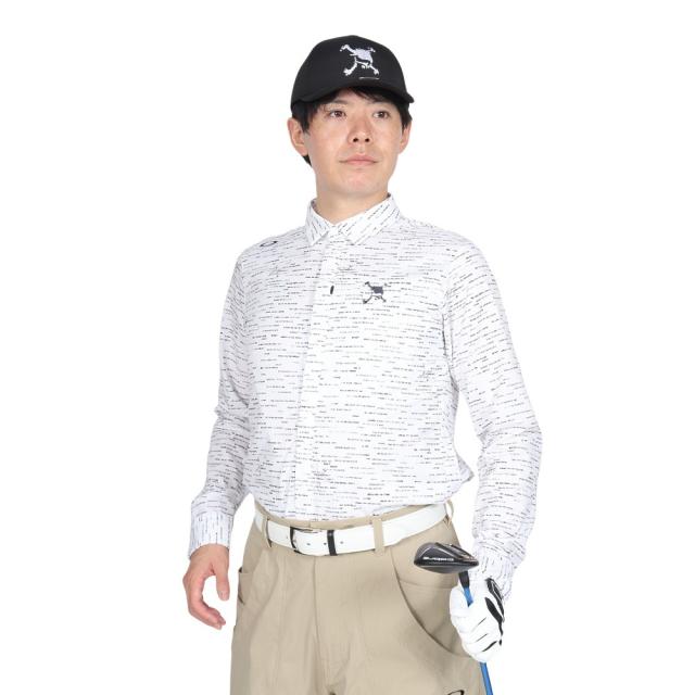 【ポイント5％！2/23 21:00〜22:59限定】オークリー(OAKLEY)ゴルフウェア SKULL DOBBY 長袖シャツ FOA406956-186(Men’s)
