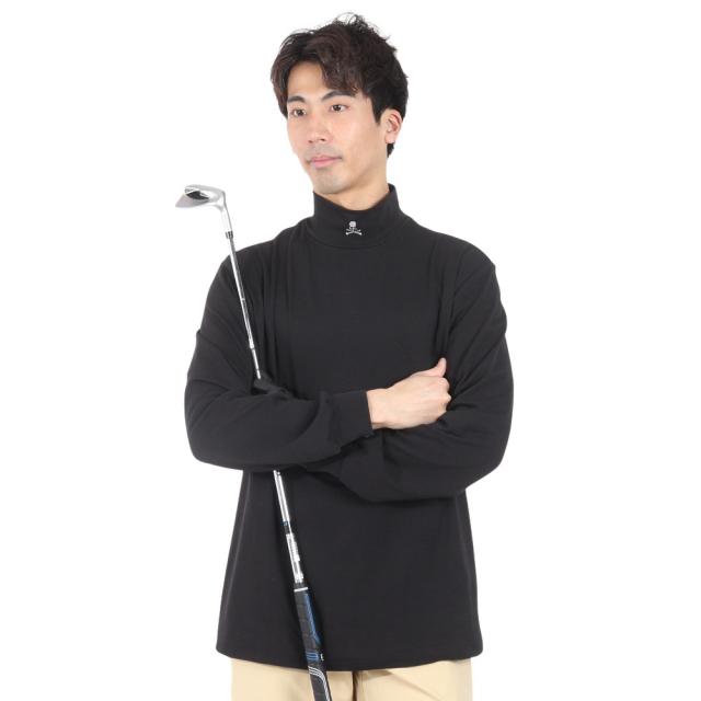 ニューエラ(NEW ERA)ゴルフウェア 長袖 吸汗速乾 ミッドネック パフォーマンス Tシャツ MASTERMIND WOR…_1