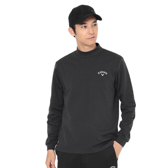 キャロウェイ(CALLAWAY)ゴルフウェア ダブルニット長袖モックネックシャツ C25233110-1010(Men’s)