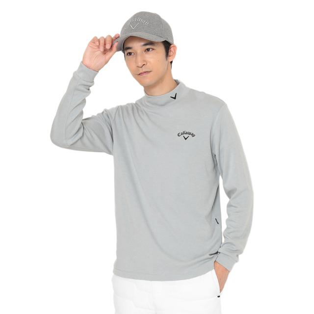 キャロウェイ(CALLAWAY)ゴルフウェア 吸湿発熱 長袖 裏起毛スムースモックネックシャツ C25233111-1020(…