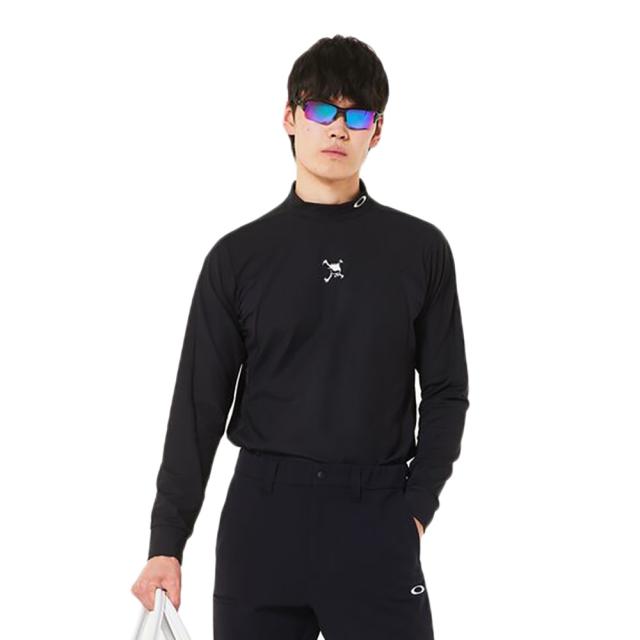 オークリー(OAKLEY)ゴルフウェア 吸汗速乾 SKULL THICKNESS 長袖モックシャツ FOA408240-02E…