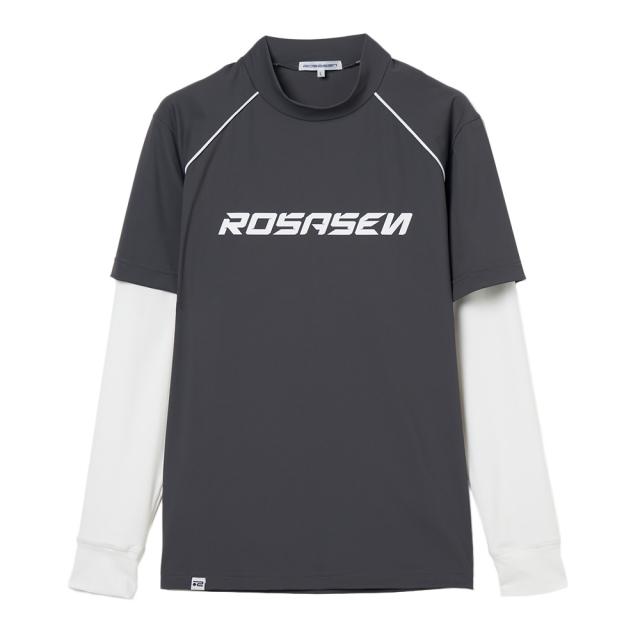 ROSASEN(ROSASEN)ゴルフウェア 冷感 フェイクレイヤード 長袖 モックネックシャツ 047-24811-25AW…