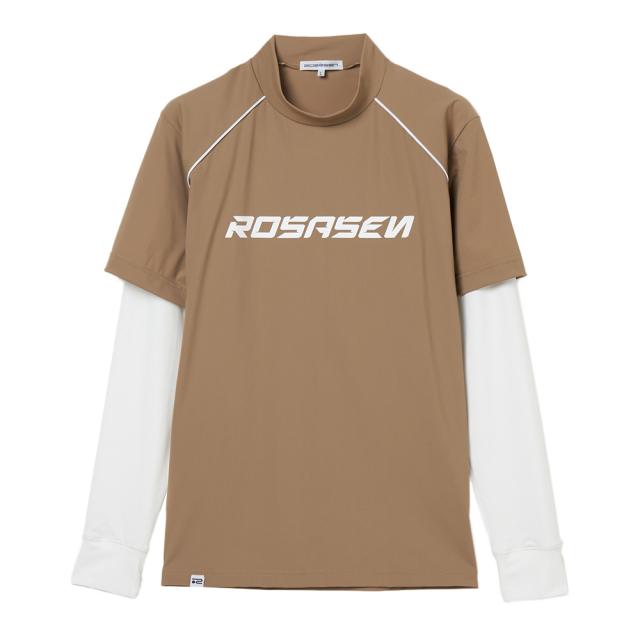 ROSASEN(ROSASEN)ゴルフウェア 冷感 フェイクレイヤード 長袖 モックネックシャツ 047-24811-25AW…