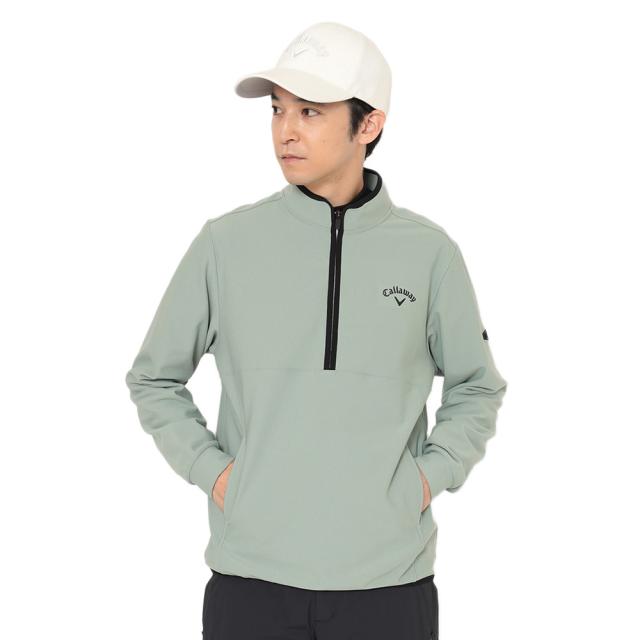 キャロウェイ(CALLAWAY)ゴルフウェア 長袖 裏起毛ハーフジップモックネックシャツ C25233109-1181(Men…