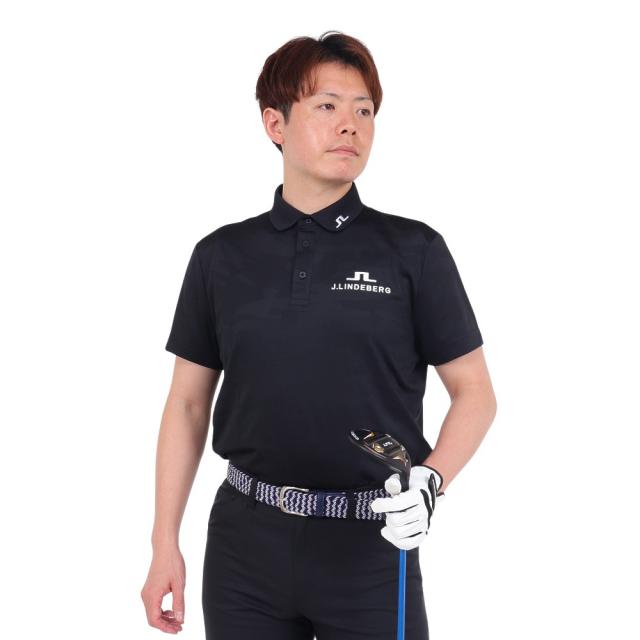 J.LINDEBERG(J.LINDEBERG)ゴルフウェア 半袖 吸水速乾 Mat Tour Golf メッシュジャガードポ…