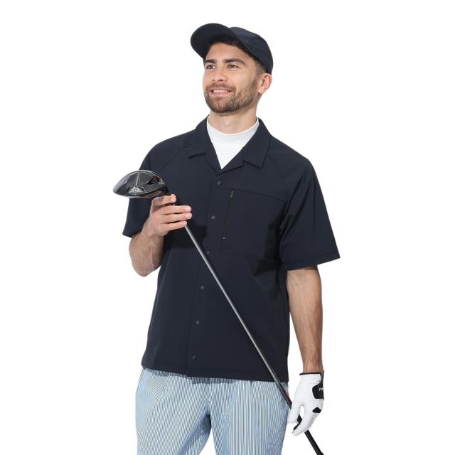コブラ(Cobra)ゴルフウェア 半袖 吸水速乾 オープンカラーシャツ 631191-02(Men’s)