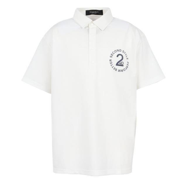 Second Style(Second Style)ゴルフウェア 吸水速乾 バックロゴビッグ 半袖ポロシャツ 242222-W…