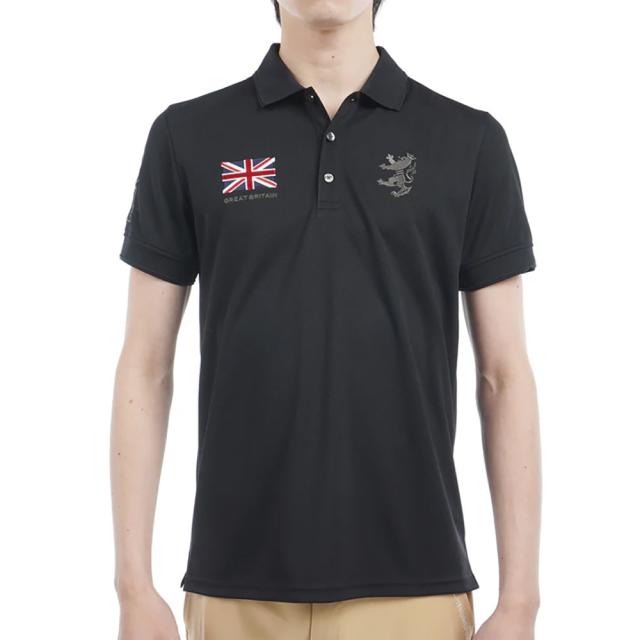 アドミラル ゴルフ(Admiral GOLF)ゴルフウェア 半袖 フラッグポロシャツ ADMA517-BLK(Men’s)