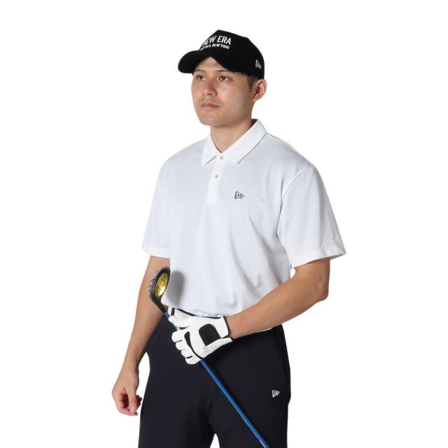 ニューエラ(NEW ERA)ゴルフウェア 吸汗速乾 抗菌 半袖 鹿の子 ポロシャツ バーチカルロゴ 14391484(Men’…