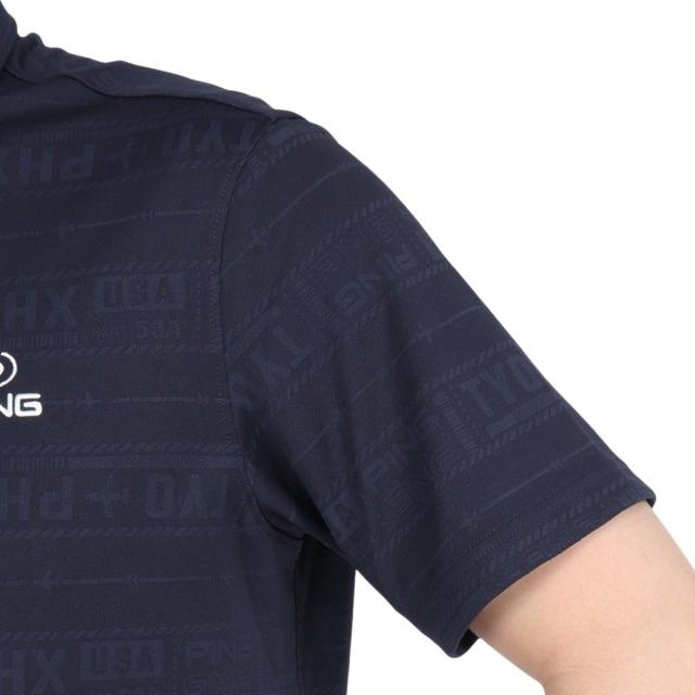 ピン(PING)ゴルフウェア チケット柄ジャガード 半袖ポロシャツ 621-5160219-120(Men’s)_6